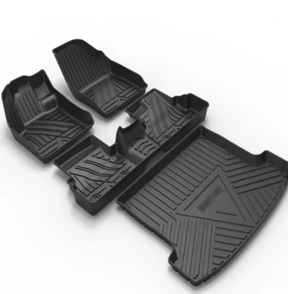 Tapis 3D avec protection de coffre en noir