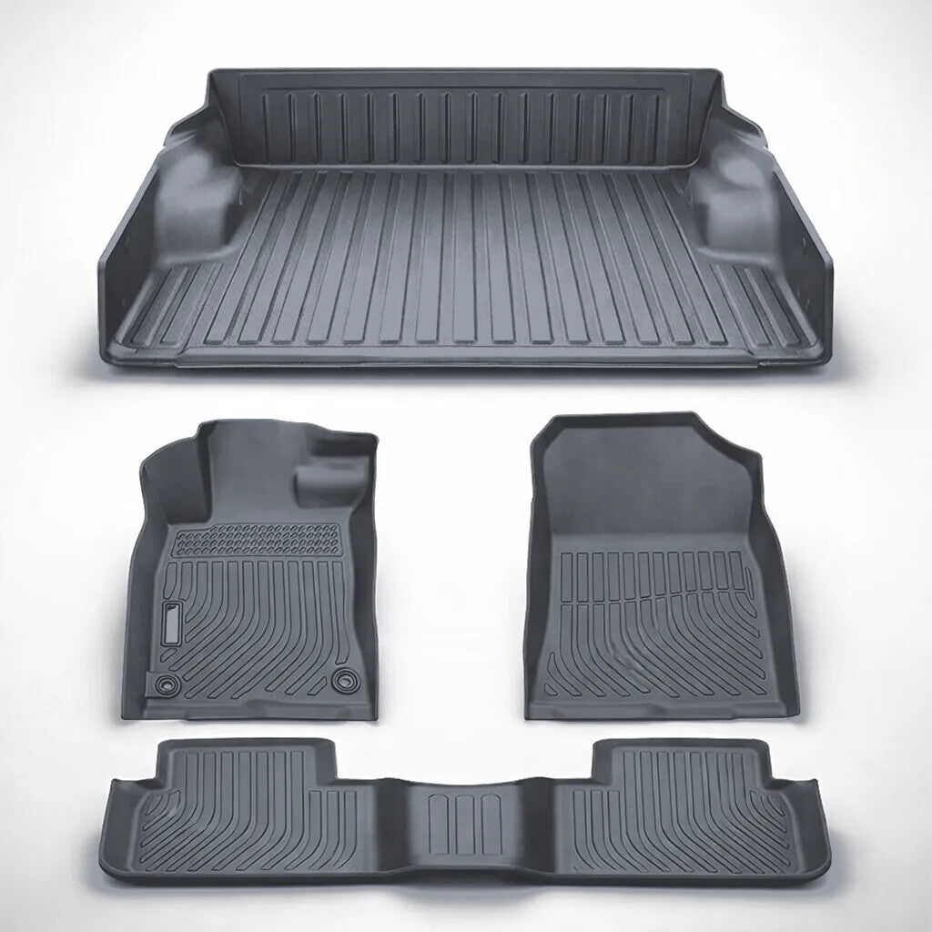 Tapis 3D pour pick-up avec protection de benne en gris